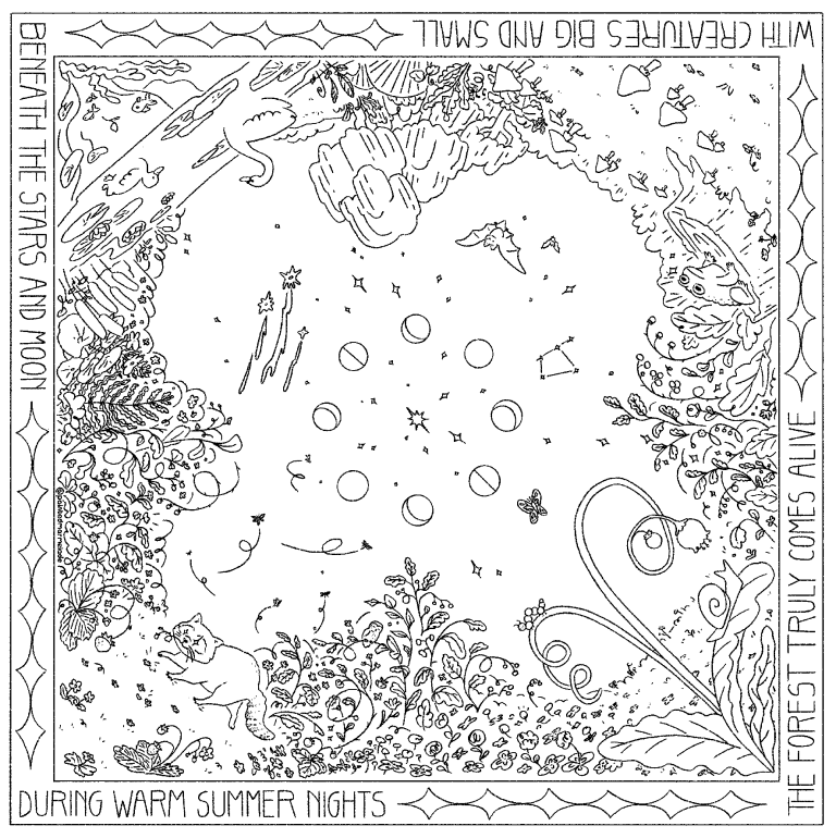 Ausmalmotiv Waldlichtung