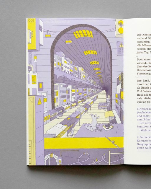 Buchillustration einer Rattenstadt in einem Ubahntunnel